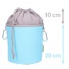 trendfinding Canvas Fabric Clothes Peg Bag with 2 Carabiner Hooks