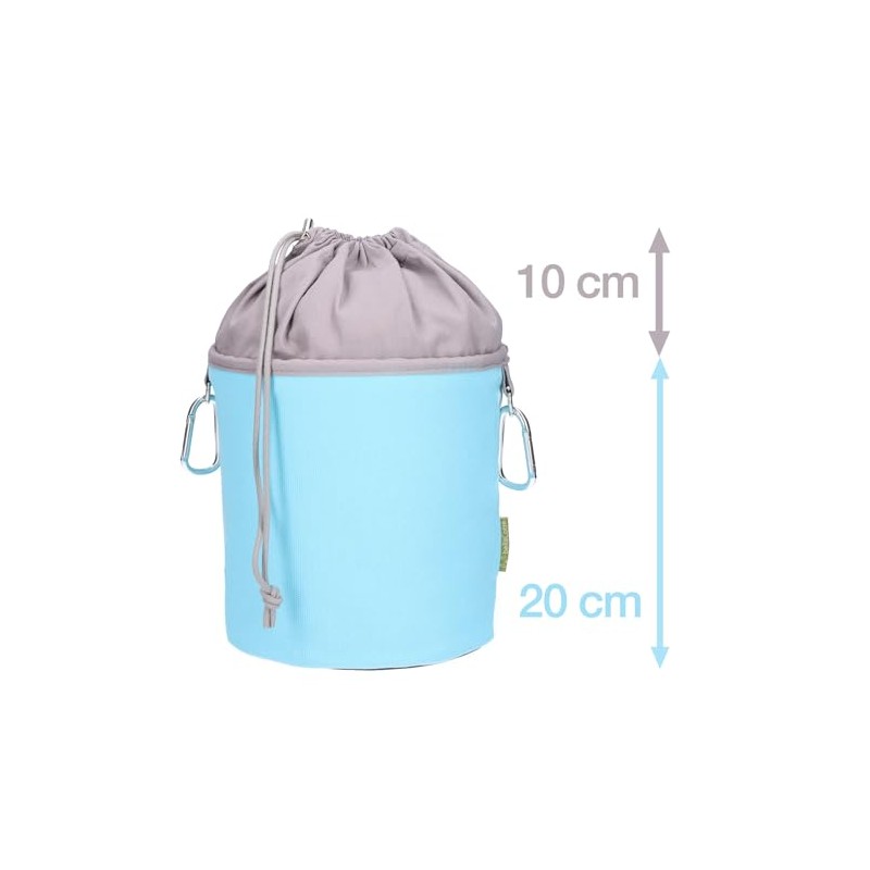 trendfinding Canvas Fabric Clothes Peg Bag with 2 Carabiner Hooks