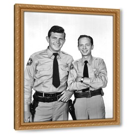 ArtDirect Andy Griffith, Don Knotts, Andy Griffith Show 20x24 Gold Ornate Wood Framed Canvas Giclee Art by Vintage Hollywood Archive