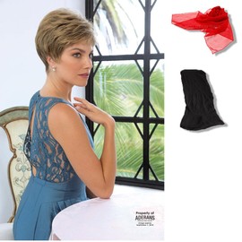 Bundle - 3 items: Pam by Noriko, Chiffon Scarf, Black Wig Cap Liner, Color Chosen: Gold Blond