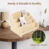 Greeting Card Display Stand Holder - 4-Tier Wooden Organizer Rack