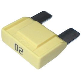 AERZETIX - C10066 - Fuse - Large - Yellow - Maxi - 20A - 6V - 12V - 24V - 32V - 29mm - for Car - Truck - Utility