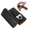 Xinzistar Cigar Case 3 Cigars, Leather Cigar Case with Cigar