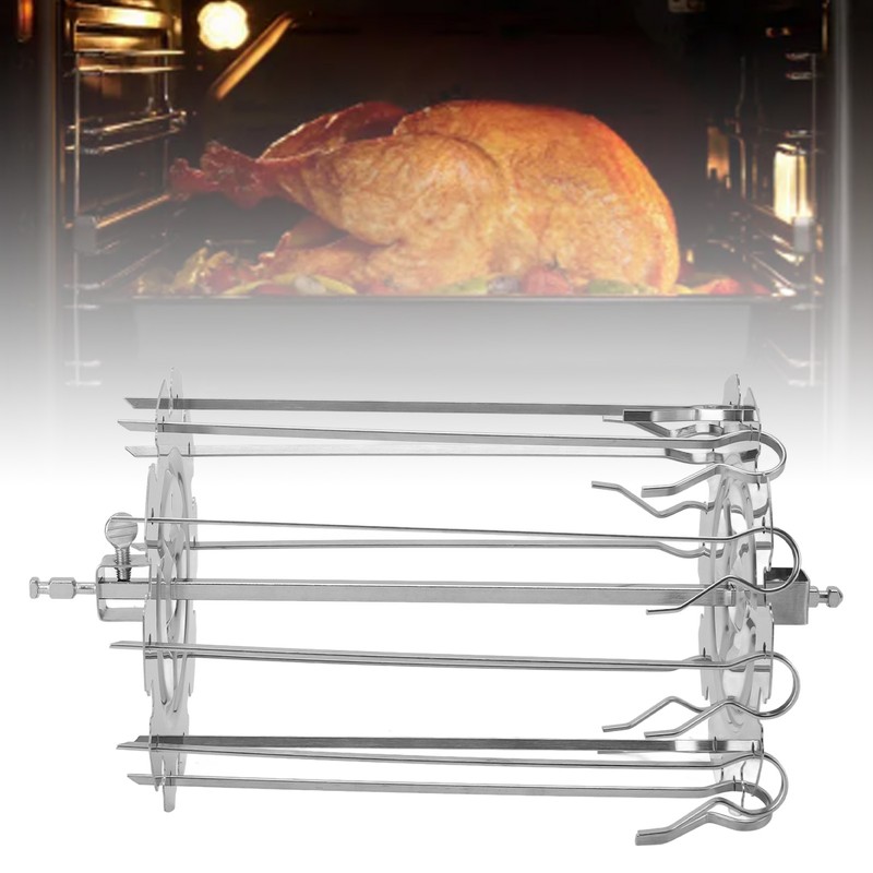 Rotisserie Skewer Set Stainless Steel Rotisserie Kabob Rods Grill for