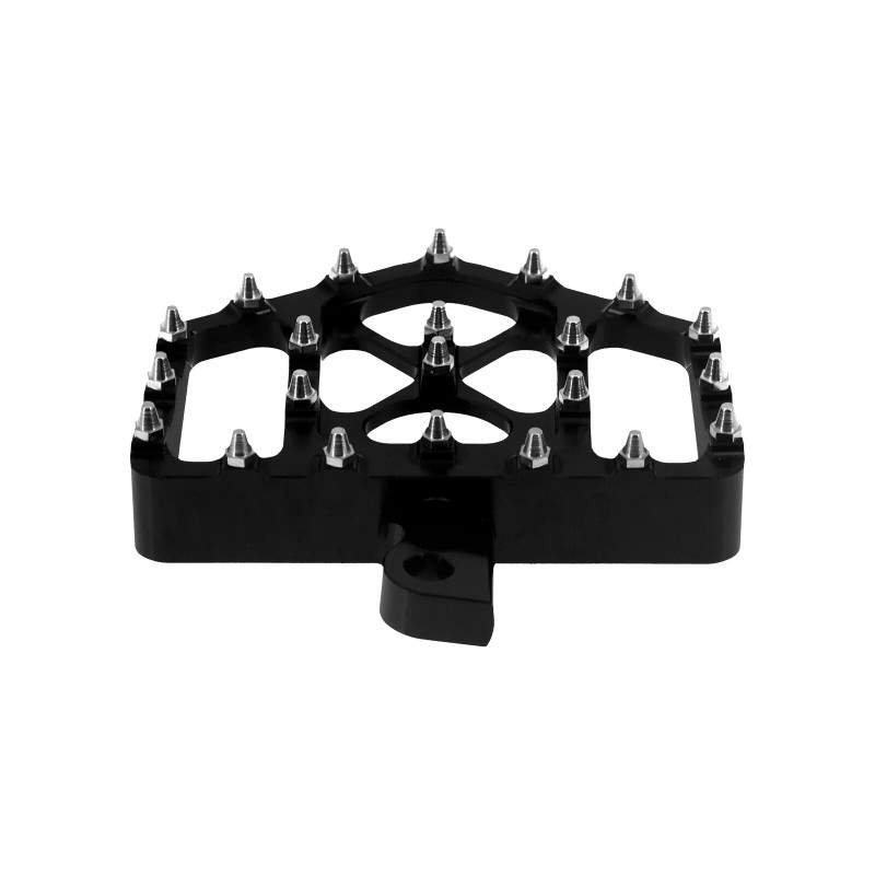 HDBUBALUS Black MX Style Foot Pegs Floorboard For Harley Softail