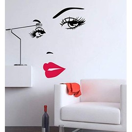 Wall Painting Poster Detachable Woman's Vinyl Wall Sticker Beauty Salon Home Decoration