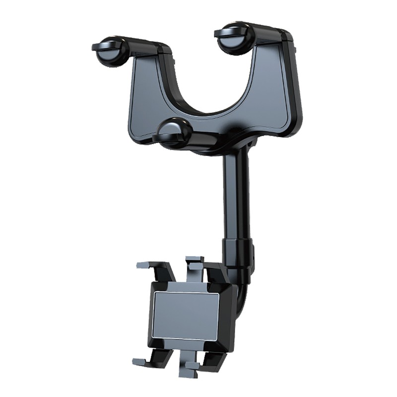 Car Rearview Mirror Phone Mount 360 Degree Rotation Cell Phone