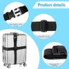 2Pcs Luggage Straps for Suitcase Travel Accessories TSA Approved, 80In