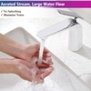 TOCALOCA White and Polished Chrome Bathroom Sink Faucet Single Handle