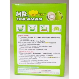 Mr. Hat Gulaman  Flavored Jelly Powder 1 Box of Buko Pandan (10 Sachets x 25g)