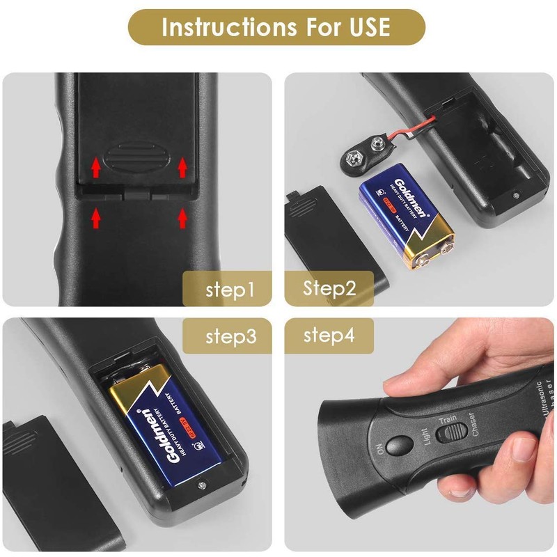 Amazingbuy Ultrasonic Dog Trainer Device Electronic Dog Deterrent/Dog Barking Control