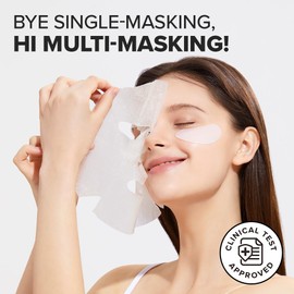 I DEW CARE Collagen Sheet Mask Variety Pack with Eye Patches - 5Days Face Masks Skincare Korean | Hydrating Collagen Face Mask, Moisturizing Skin Care, Facial Skincare Pack, Christmas Gifts, 5EA