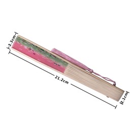 Kibon Foldable Fan Hand Fan Bamboo Fan with Tassel for Birthday Gifts Dancing Cosplay Wedding Party Props Decoration