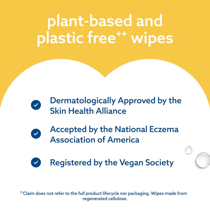 WaterWipes Sensitive+ Bathing Wipes, 3-In-1 Cleans, Cares, Protects, 99.9% Water,