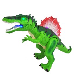eBigValue RC Dinosaur Toy with Walking, Roar Sound & LED Lights – Remote Control Shake Head Dino for Kids – Educational Light-Up Action Toy
