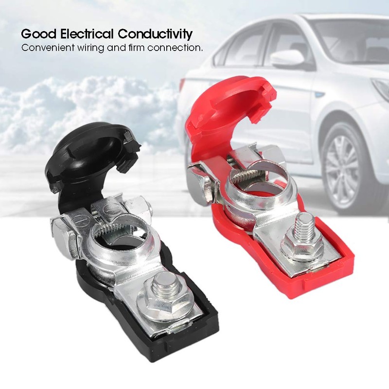 2Pcs Universal Car Battery Terminals Cable Terminal Clamps Connectors with