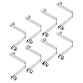 PATIKIL 12x9.5mm Kayak Paddle Snaps, 8 Pack Pole Push Button Spring Clips Steel Solid Button Locking Tube Double Pins for Camping Awning Tent Pole