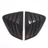 car-attention Carbon Look Rear Side Window Louver Shutter Cover Trim