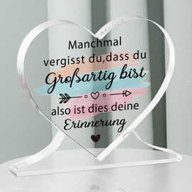 Funnli Gifts for Women, Heart Shaped Acrylic Decoration, Birthday Gift for Women, Thank You Gifts for Girlfriend, Sister, Mum, Grandma