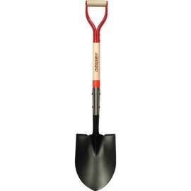 True Temper Round Point Shovel with Open-Back, Dual Rivet and D-Grip