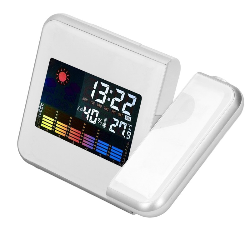 Weather Station Clock Temperature Humidity LCD Color Display LED Backlight