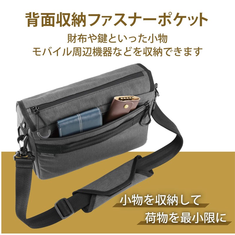 Elecom DGB-SSF02SBK Camera Case, Mirrorless SLR Camera, Shoulder Bag, Magnetic