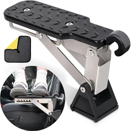 QIOON Car Door Step, Foldable Door Hook Step Pedal for Roof, Supports Both Feet Universal Fit Roof Rack Door Step, Easy Access to Rooftop for Most Car, SUV, Truck, Max Load 180kg - Black