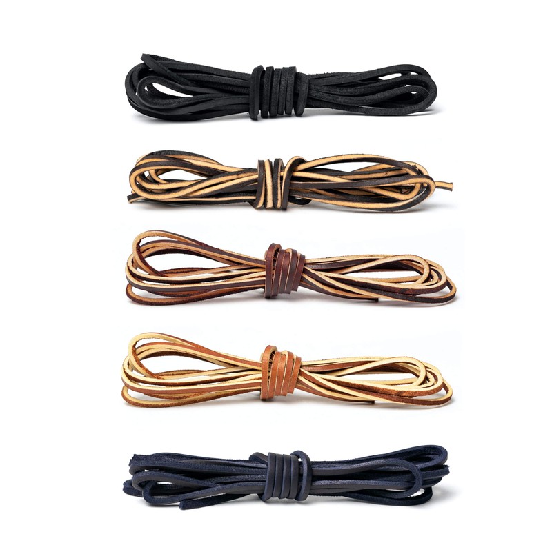 54" Premium Leather Boot Lace in Burgundy - Premium Quality