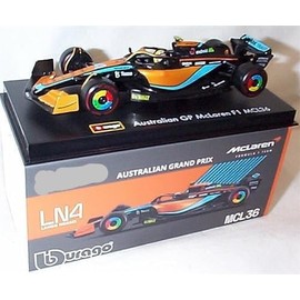 Burago Mc Laren F1 MCL36 Australia GP 2022 Lando Norris car 1:43 scale Diecast model