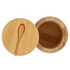 Vesaneae Bamboo Storage Box, Salt Cellar with Lid and Spoon,