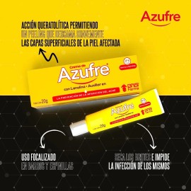 Crema Facial Grisi Control Azufre Con Lanolina 20 g. - Auxiliar para Piel Grasa y Mixta Con Acn, Barros, Espinillas y Puntos Negros, Hipoalergenico...