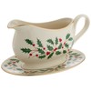 Lenox Holiday Gravy Boat and Stand