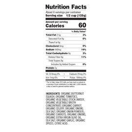 Sonoma Gourmet Organic Butternut Squash Pasta Sauce | USDA Organic, Vegan, Non-GMO, No Sugar Added | 25 Ounce Jars (Pack of 4)