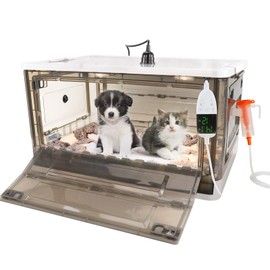 HKDQ Puppy Incubator with Heating - 2025 New Puppy Incubators, Temperature Control, Incubator for Puppies with Heating Mat (85L)