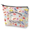 BLUPARK Italian Coast Cosmetic Bag Italy Travel Gift Capri Island