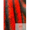 Unbranded Black Red_ 2 Tone Fake Faux Fur Shaggy Long
