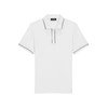 EXPRESS Mens Pique Polo Shirt with Piping White