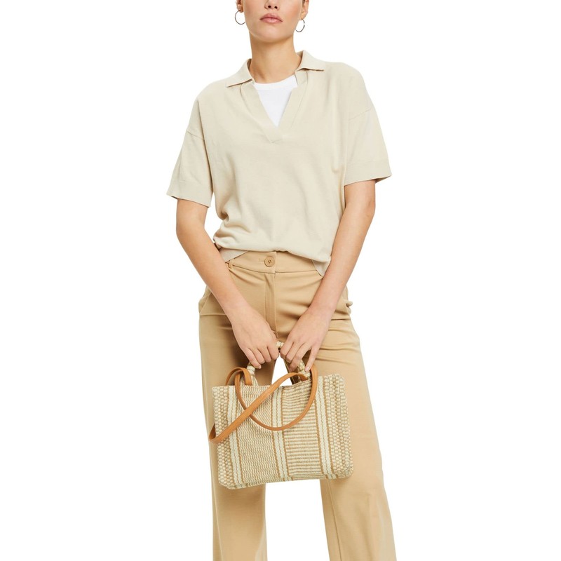 Esprit Orlane Small Jute Shopper, 290/Light Beige
