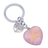 Nupuyai Carved Love Heart Stone Keychain Key Ring Tree Symbol Charms for Decor