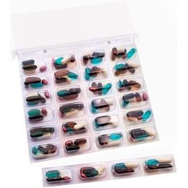 Controlled Unit Dose Cold Seal Medication Blister Pack Card, Perforated for Individual Single Dose Pill Blisters to Take with You (6 Pack -XXL)