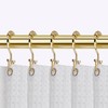 Utopia Alley HK1GD Deco Flat Double Roller Shower Curtain Hooks;
