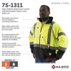 Majestic 75-1311/X1 High Visibility Waterproof Jacket with Removable Fleece Liner,