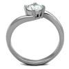 YourJewelleryBox Swirl Solitaire Womens Ring Simulated Diamond Engagement Size P