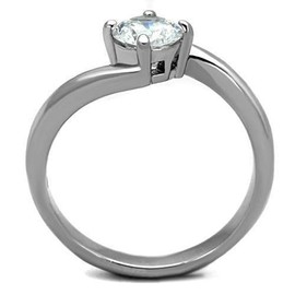 YourJewelleryBox Swirl Solitaire Womens Ring Simulated Diamond Engagement Size P K1543PB