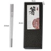 5 Pairs Stainless Steel Chopsticks - Reusable, Dishwasher Safe, Square,
