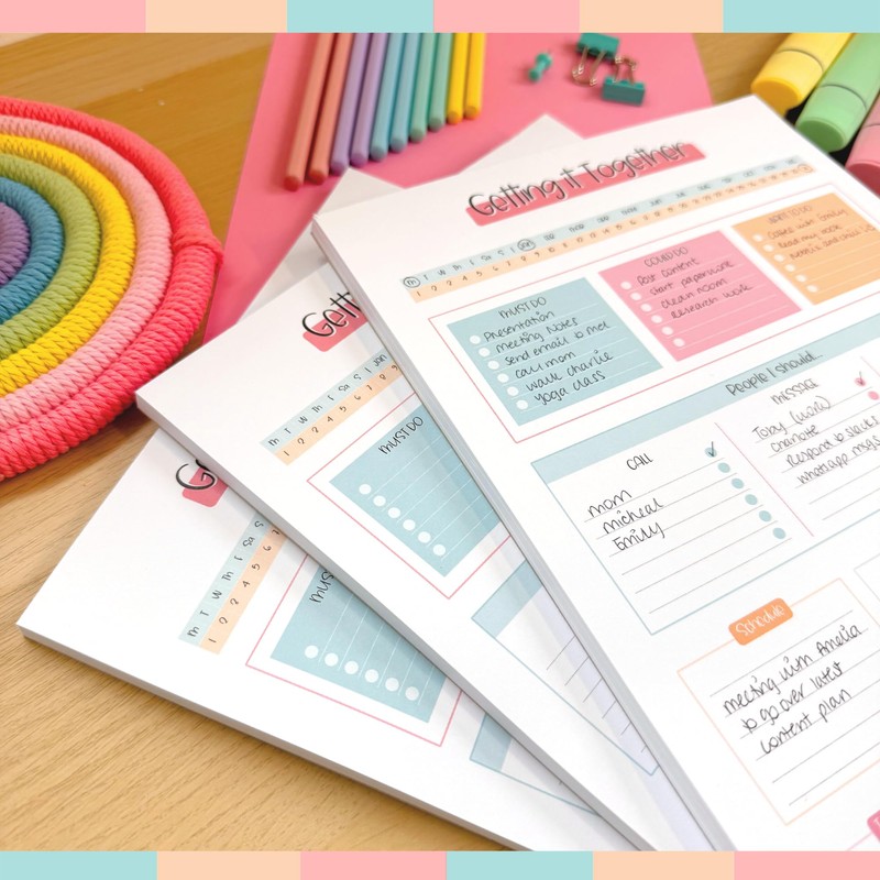 Brain Dump Notepad, to Do List Desk Pad, Productivity Planner,