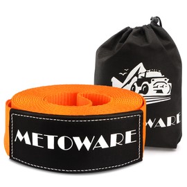 METOWARE Heavy Duty Tow Strap Recovery Kit - 4" x 30ft(40,000lbs) Tree Saver Winch Strap + Storage Bag - Truck, SUV, ATV Off Road Towing Strap Kit