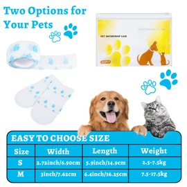 20 Pcs Disposable Dog Boots Paw Protectors, Waterproof Dog Shoes for Small Size Dogs, Adjustable Self-Adhesive Bandage, Dog Booties for Outdoor & Indoor Walking, Dog Feet Covers, Dog Disposable(M)