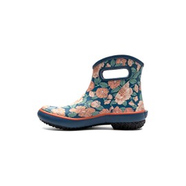 BOGS Women's Patch Ankle Tapestry Floral Rain Boot, Navy Multi, 9