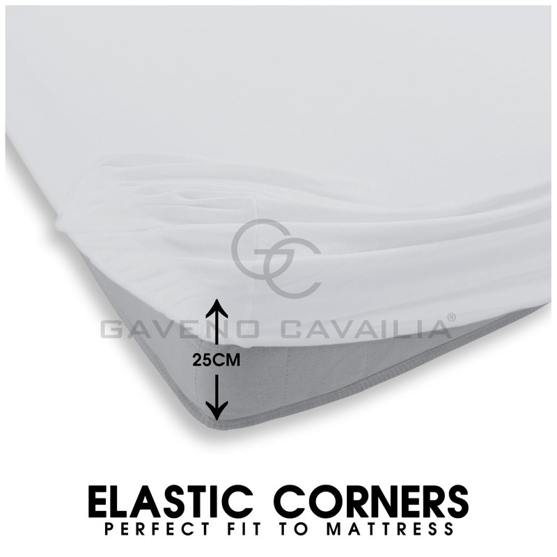 Super Soft Small Double Fitted Sheet Polycotton Bedding White Plain